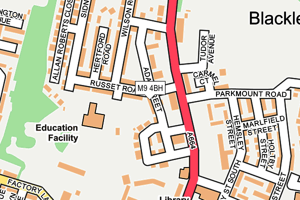 M9 4BH map - OS OpenMap – Local (Ordnance Survey)