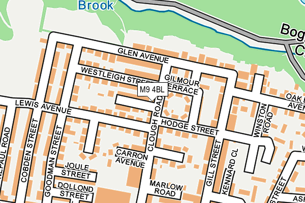 M9 4BL map - OS OpenMap – Local (Ordnance Survey)