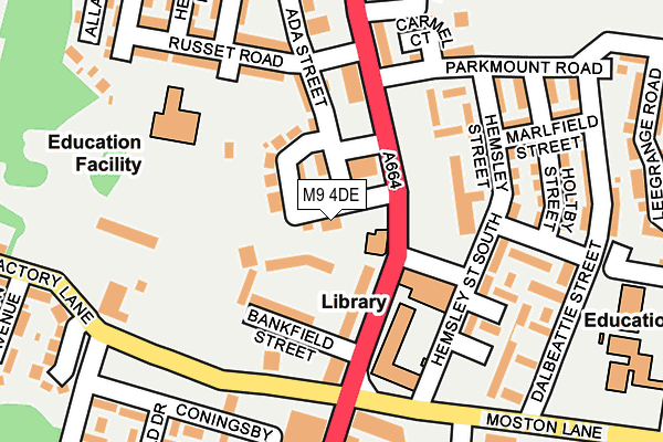 M9 4DE map - OS OpenMap – Local (Ordnance Survey)