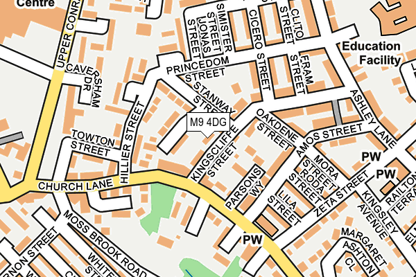 M9 4DG map - OS OpenMap – Local (Ordnance Survey)