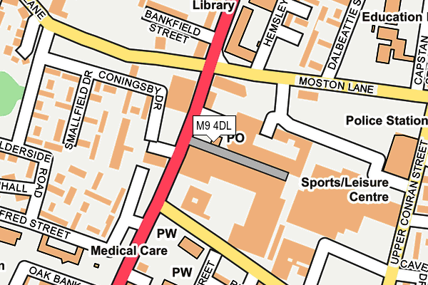 M9 4DL map - OS OpenMap – Local (Ordnance Survey)