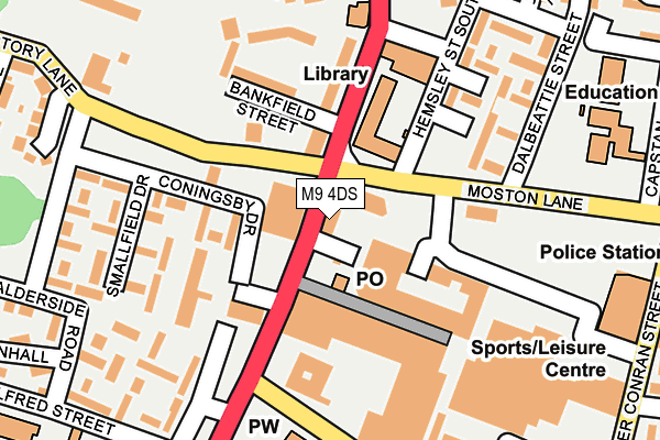 M9 4DS map - OS OpenMap – Local (Ordnance Survey)