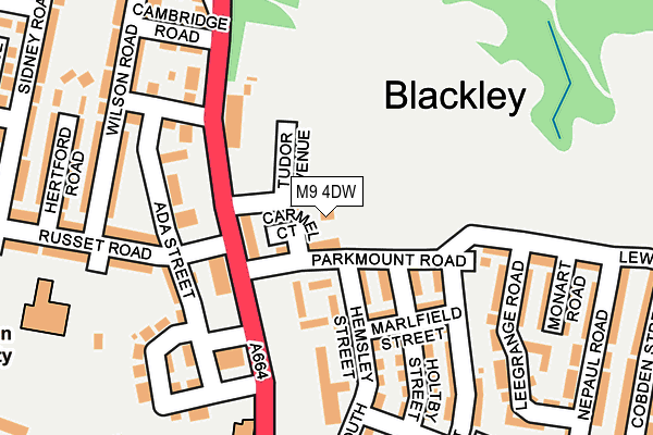 M9 4DW map - OS OpenMap – Local (Ordnance Survey)