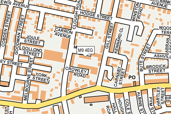 M9 4EG map - OS OpenMap – Local (Ordnance Survey)