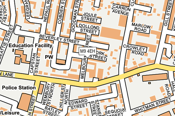 M9 4EH map - OS OpenMap – Local (Ordnance Survey)