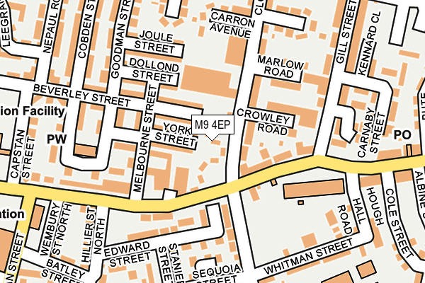 M9 4EP map - OS OpenMap – Local (Ordnance Survey)