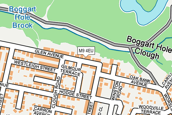M9 4EU map - OS OpenMap – Local (Ordnance Survey)