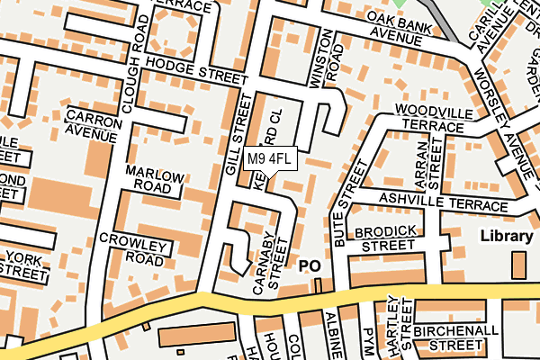 M9 4FL map - OS OpenMap – Local (Ordnance Survey)