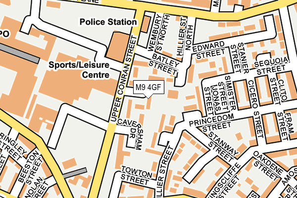 M9 4GF map - OS OpenMap – Local (Ordnance Survey)