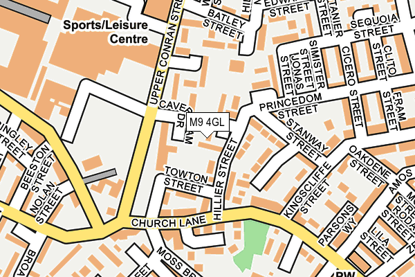 M9 4GL map - OS OpenMap – Local (Ordnance Survey)