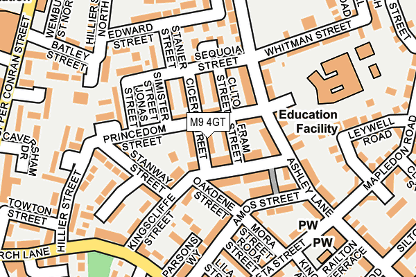 M9 4GT map - OS OpenMap – Local (Ordnance Survey)