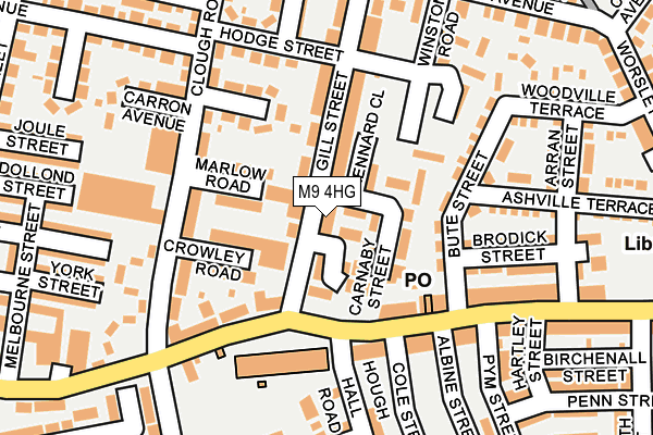 M9 4HG map - OS OpenMap – Local (Ordnance Survey)