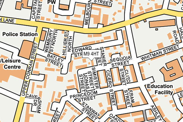 M9 4HT map - OS OpenMap – Local (Ordnance Survey)