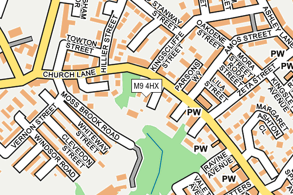 M9 4HX map - OS OpenMap – Local (Ordnance Survey)