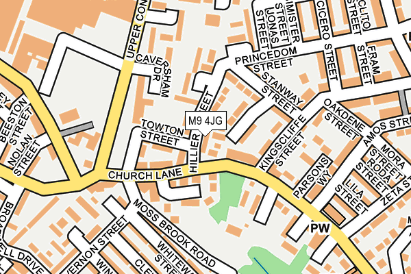 M9 4JG map - OS OpenMap – Local (Ordnance Survey)