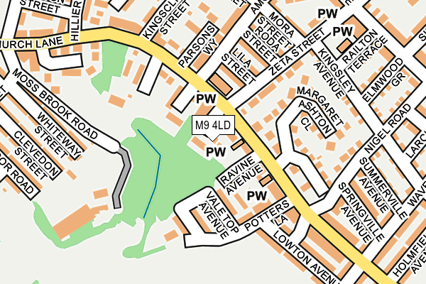 M9 4LD map - OS OpenMap – Local (Ordnance Survey)