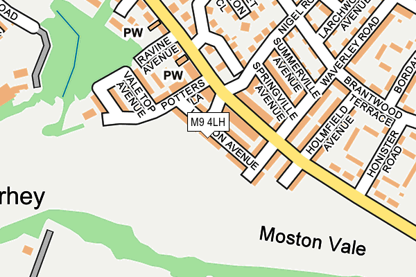 M9 4LH map - OS OpenMap – Local (Ordnance Survey)