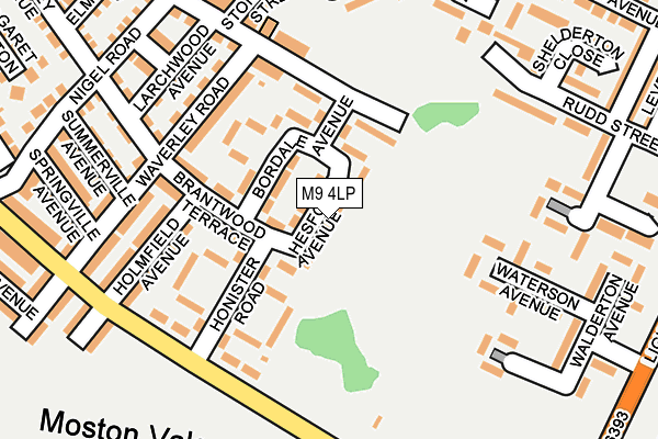 M9 4LP map - OS OpenMap – Local (Ordnance Survey)