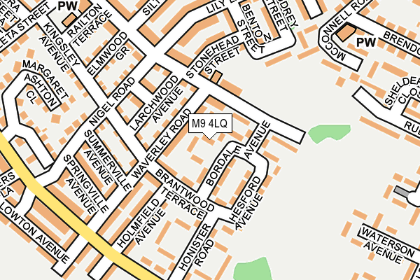 M9 4LQ map - OS OpenMap – Local (Ordnance Survey)