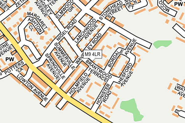 M9 4LR map - OS OpenMap – Local (Ordnance Survey)