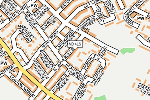 M9 4LS map - OS OpenMap – Local (Ordnance Survey)