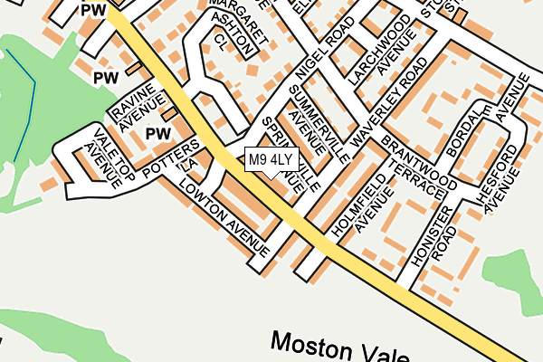 M9 4LY map - OS OpenMap – Local (Ordnance Survey)