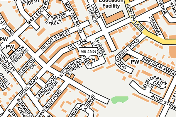 M9 4NG map - OS OpenMap – Local (Ordnance Survey)