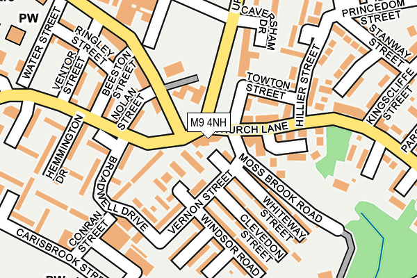 M9 4NH map - OS OpenMap – Local (Ordnance Survey)