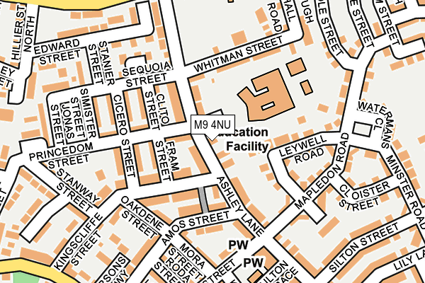 M9 4NU map - OS OpenMap – Local (Ordnance Survey)