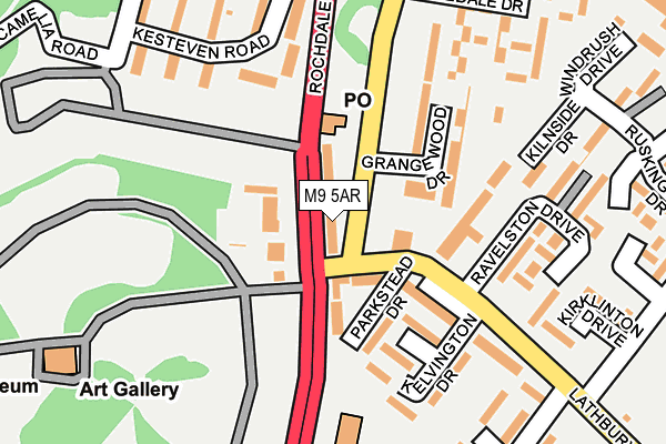 M9 5AR map - OS OpenMap – Local (Ordnance Survey)