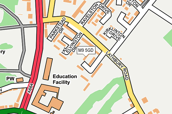M9 5GD map - OS OpenMap – Local (Ordnance Survey)
