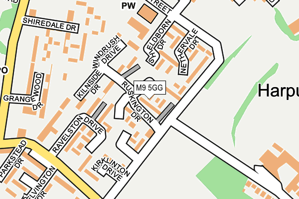 M9 5GG map - OS OpenMap – Local (Ordnance Survey)