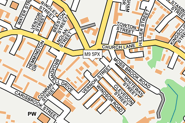 M9 5PX map - OS OpenMap – Local (Ordnance Survey)