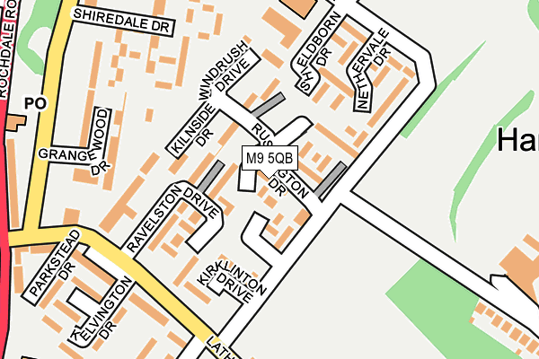 M9 5QB map - OS OpenMap – Local (Ordnance Survey)