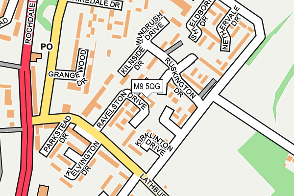 M9 5QG map - OS OpenMap – Local (Ordnance Survey)
