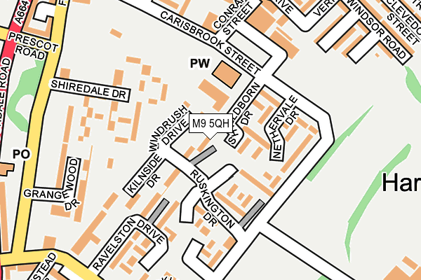 M9 5QH map - OS OpenMap – Local (Ordnance Survey)