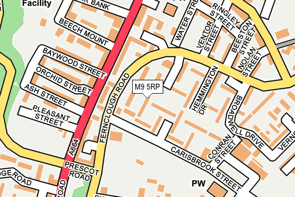 M9 5RP map - OS OpenMap – Local (Ordnance Survey)