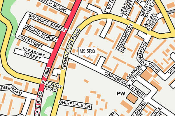 M9 5RQ map - OS OpenMap – Local (Ordnance Survey)