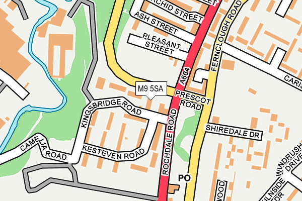 M9 5SA map - OS OpenMap – Local (Ordnance Survey)