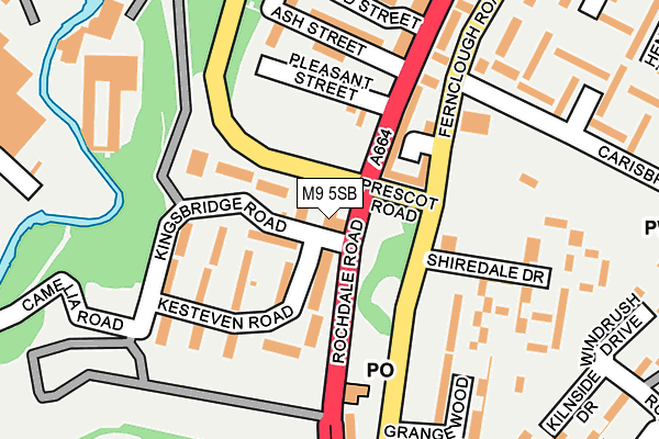 M9 5SB map - OS OpenMap – Local (Ordnance Survey)