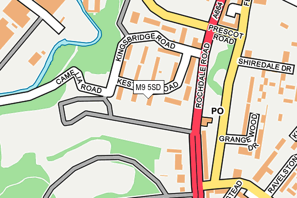 M9 5SD map - OS OpenMap – Local (Ordnance Survey)