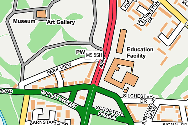 M9 5SH map - OS OpenMap – Local (Ordnance Survey)