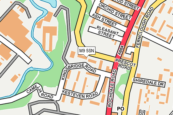 M9 5SN map - OS OpenMap – Local (Ordnance Survey)