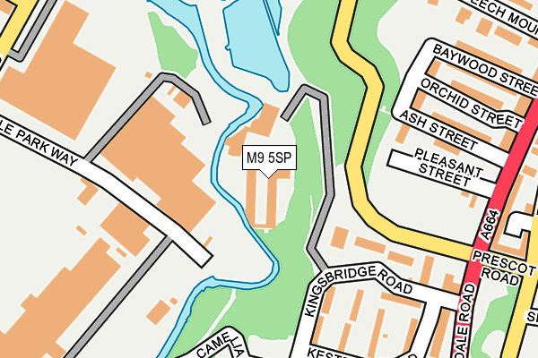 M9 5SP map - OS OpenMap – Local (Ordnance Survey)