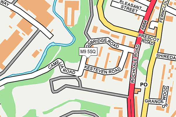 M9 5SQ map - OS OpenMap – Local (Ordnance Survey)