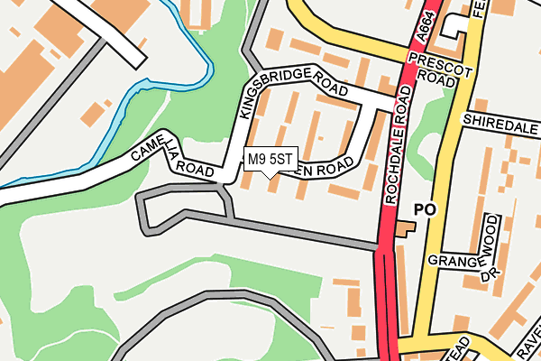 M9 5ST map - OS OpenMap – Local (Ordnance Survey)