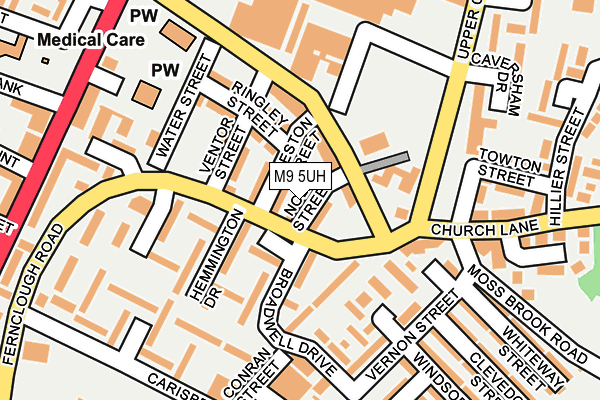 M9 5UH map - OS OpenMap – Local (Ordnance Survey)
