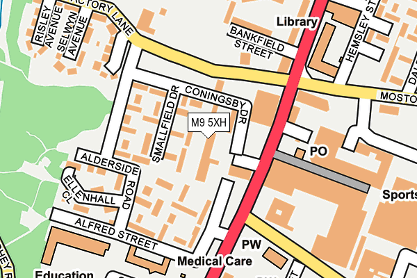 M9 5XH map - OS OpenMap – Local (Ordnance Survey)