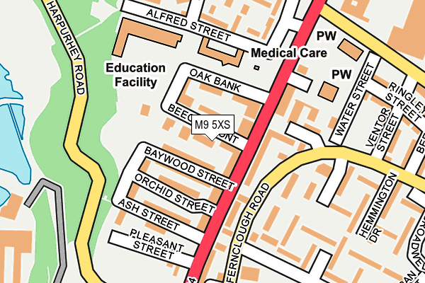 M9 5XS map - OS OpenMap – Local (Ordnance Survey)