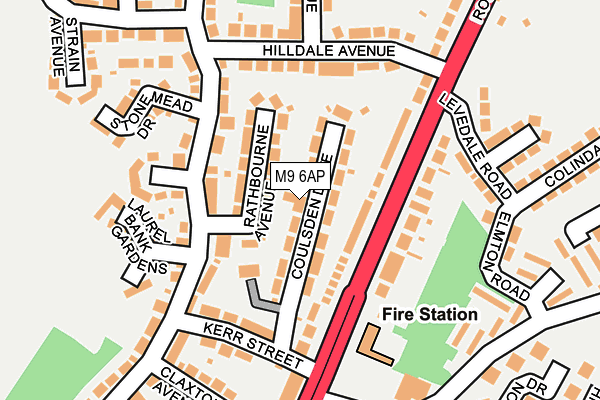 M9 6AP map - OS OpenMap – Local (Ordnance Survey)